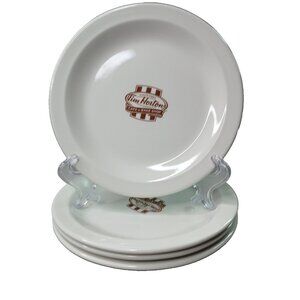 4 Tim Hortons Steelite England Employee Ceramic Restaurant Lunch Donut Plate #2